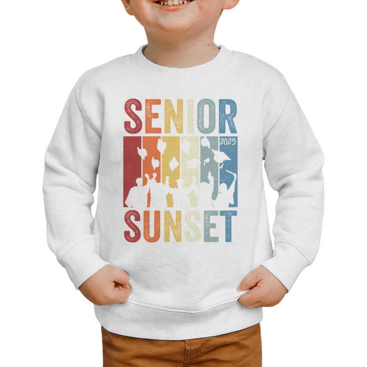 Last First Day Senior Sunset Class Of 2025 Back To School Performance Graphic Toddler Sweatshirt