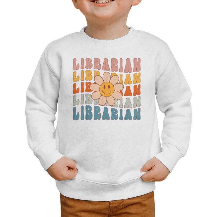 Librarian Retro Find Me At The Library Back To School Graphic Toddler Sweatshirt