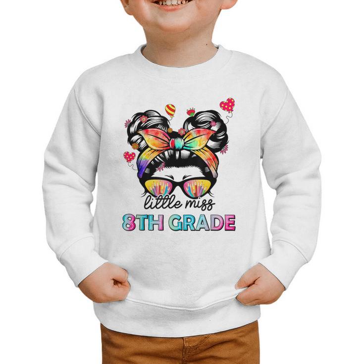 Little Miss Eighth Grade Back To School 8th Grade Girls Graphic Toddler Sweatshirt