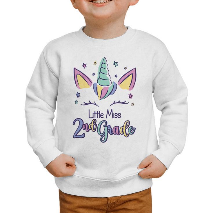 Little Miss Second Grade 2025 2nd Grade Back To School Graphic Toddler Sweatshirt