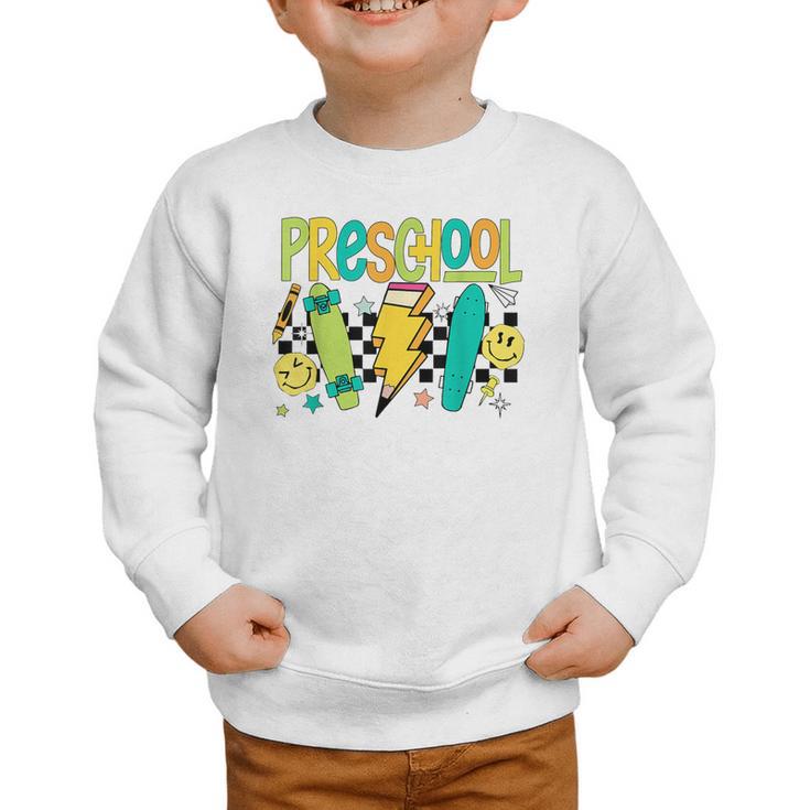 Preschool Skateboard Back To School Boy Girl Kid Graphic Toddler Sweatshirt