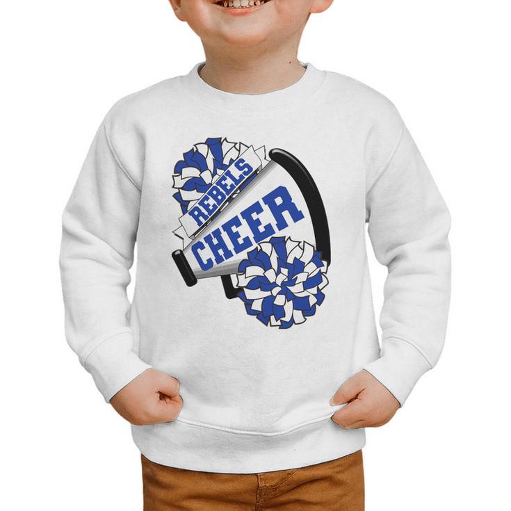 Rebels Cheer Back To School Cheerleading Spirit B Premium Tri-Blend Graphic Toddler Sweatshirt