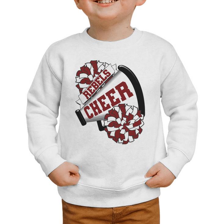 Rebels Cheer Back To School Cheerleading Spirit M Performance Graphic Toddler Sweatshirt