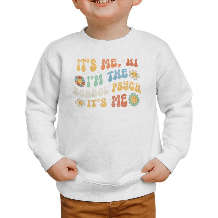 School Psych Psychologist Back To School Groovy Vintage Graphic Toddler Sweatshirt