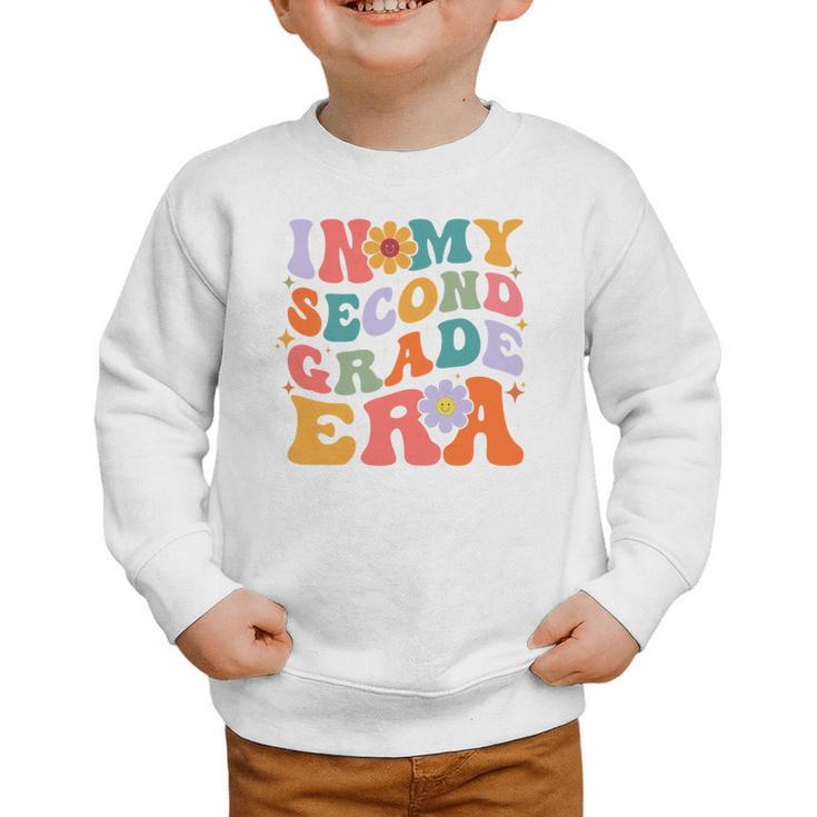 In My Second Grade Era Back To School Retro Groovy 2nd Grade Graphic Toddler Sweatshirt