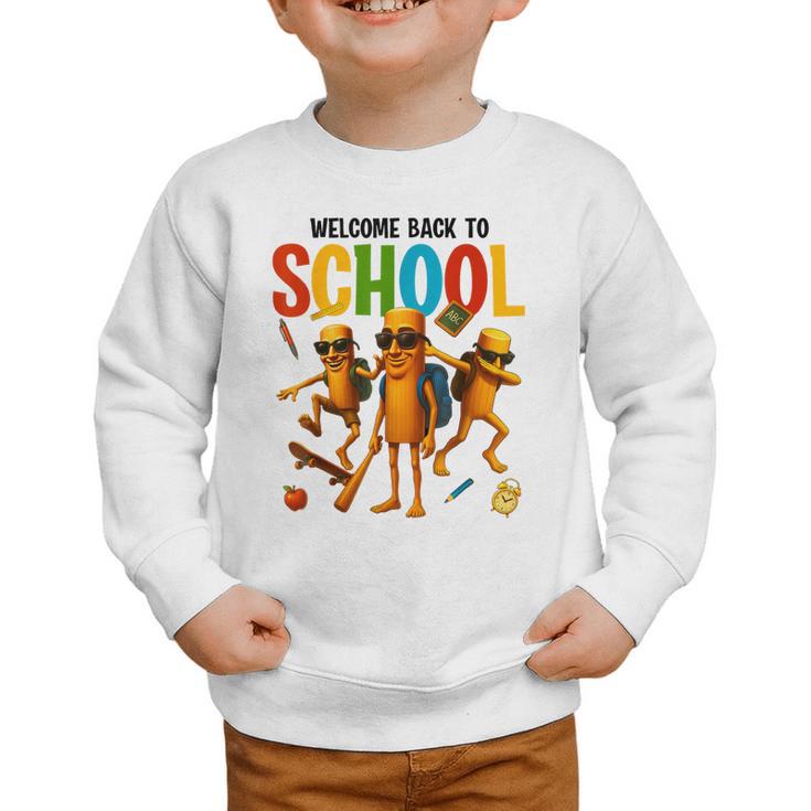 Tung Tung Sahur Back To School Brainrot Meme Boys Girls Kid Graphic Toddler Sweatshirt
