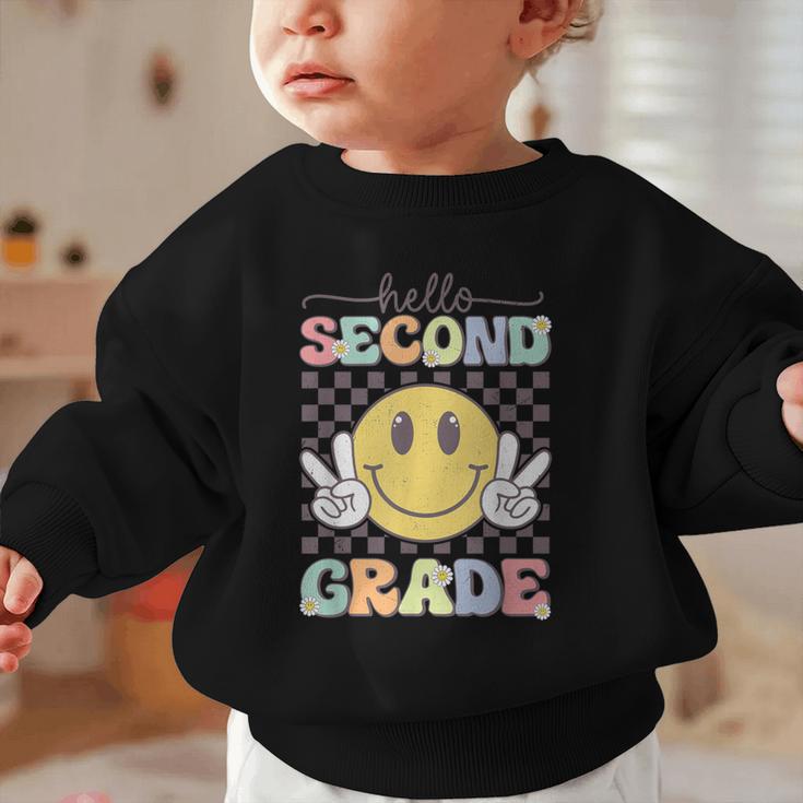 2nd Grade Team Back To School Hello Second Grade Smile Face Graphic Toddler Sweatshirt 2nd Grade Team Back To School Hello Second Grade Smile Face Graphic Toddler Sweatshirt