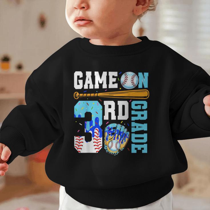 3rd Grade Back To School Baseball Drip Ice Cream Game On Graphic Toddler Sweatshirt 3rd Grade Back To School Baseball Drip Ice Cream Game On Graphic Toddler Sweatshirt