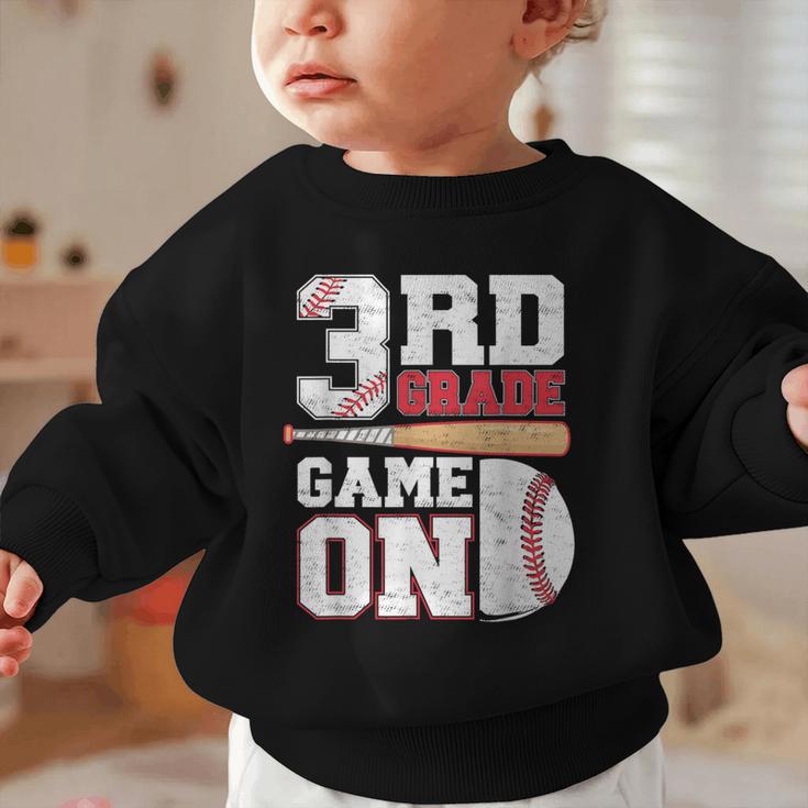 3rd Grade Game On Back To School Baseball Boy Third Grade Graphic Toddler Sweatshirt