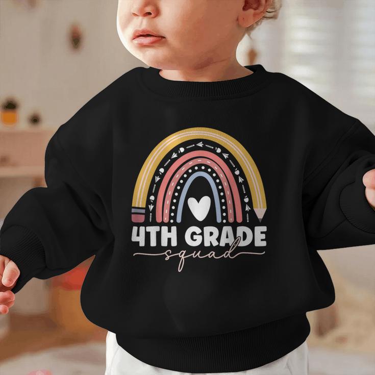 4th Grade Squad Rainbow Back To School Graphic Toddler Sweatshirt 4th Grade Squad Rainbow Back To School Graphic Toddler Sweatshirt
