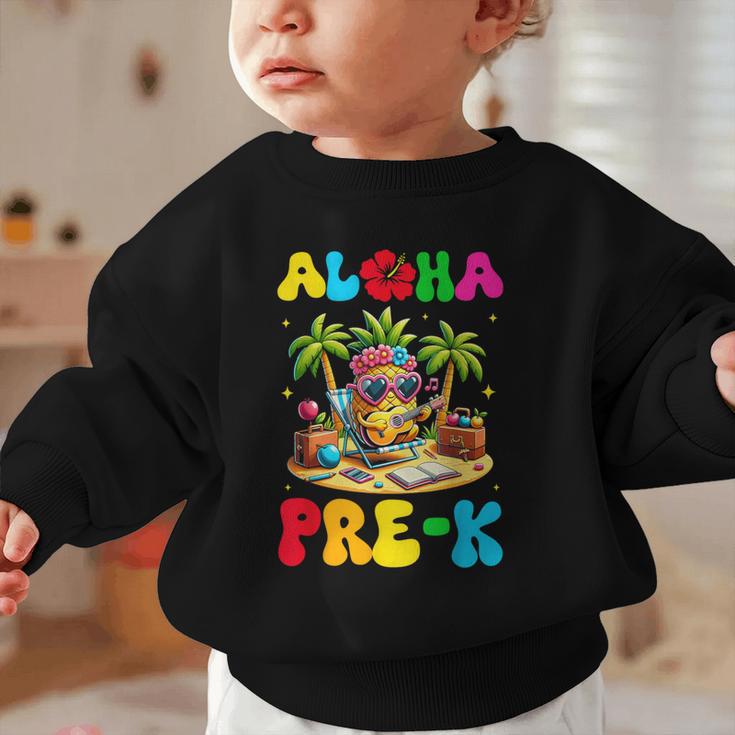 Aloha Pre-K Pineapple Hawaii Back To School Kids Girls Graphic Toddler Sweatshirt