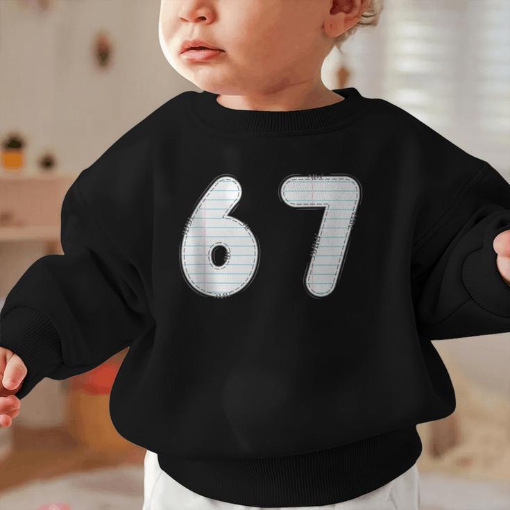 Back To School 67 Notebook Number For Class Year Graphic Toddler Sweatshirt Back To School 67 Notebook Number For Class Year Graphic Toddler Sweatshirt