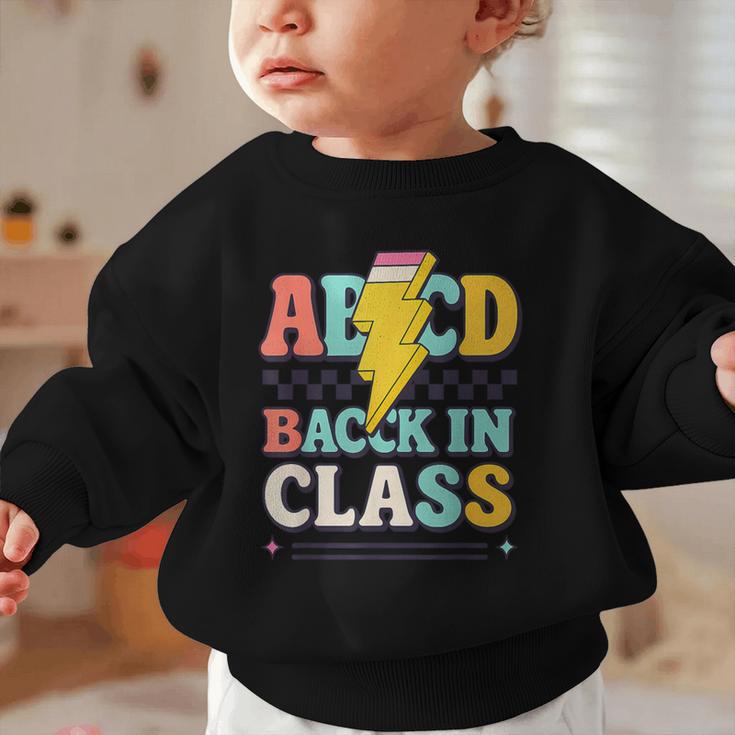 Back To School ABCD Back In Class Graphic Toddler Sweatshirt