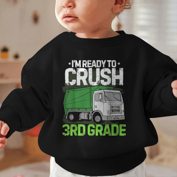 Back To School First Day Of 3rd Grade Garbage Truck Boys Graphic Toddler Sweatshirt