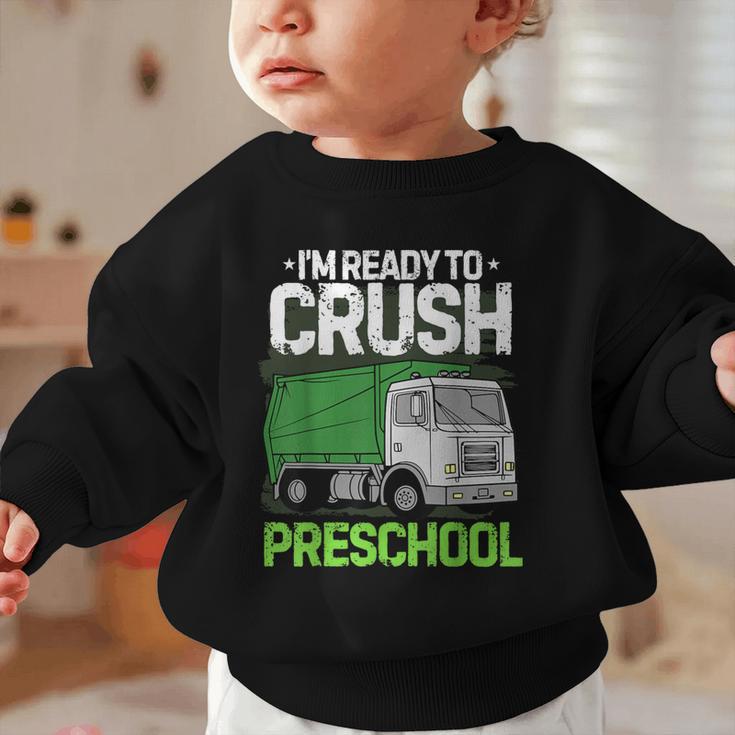 Back To School First Day Of Preschool Garbage Truck Boys Graphic Toddler Sweatshirt
