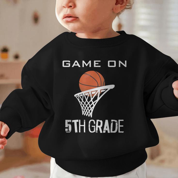 Back To School Game On 5th Grade Basketball Kids Graphic Toddler Sweatshirt