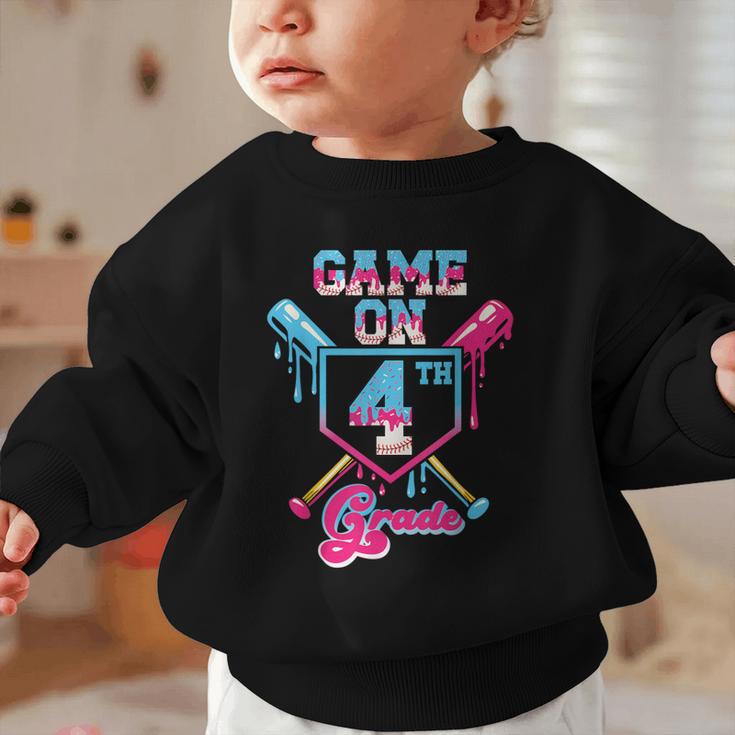 Back To School Game On Fourth Grade Baseball First Day Boys Graphic Toddler Sweatshirt Back To School Game On Fourth Grade Baseball First Day Boys Graphic Toddler Sweatshirt