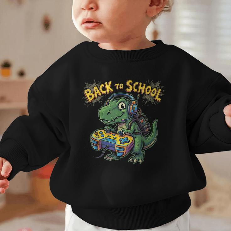 Back To School Gaming First Grade DinosaurRex Boys Graphic Toddler Sweatshirt Back To School Gaming First Grade DinosaurRex Boys Graphic Toddler Sweatshirt