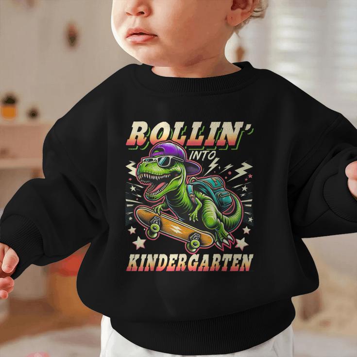 Back To School Kindergarten Dinosaur First Day Of School Boy Graphic Toddler Sweatshirt Back To School Kindergarten Dinosaur First Day Of School Boy Graphic Toddler Sweatshirt