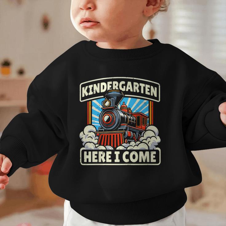 Back To School Kindergarten Here I Come Train Boys Girls Graphic Toddler Sweatshirt Back To School Kindergarten Here I Come Train Boys Girls Graphic Toddler Sweatshirt