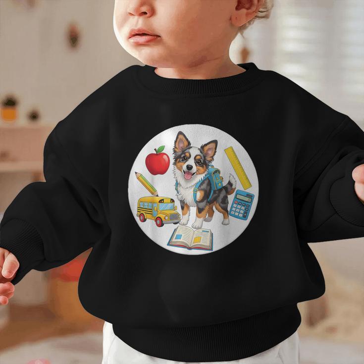 Back To School Miniature American Shepherd Dog Boys Girls Graphic Toddler Sweatshirt Back To School Miniature American Shepherd Dog Boys Girls Graphic Toddler Sweatshirt