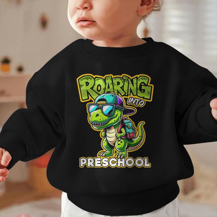 Back To School Preschool Dinosaur First Day Of School Boy Graphic Toddler Sweatshirt Back To School Preschool Dinosaur First Day Of School Boy Graphic Toddler Sweatshirt