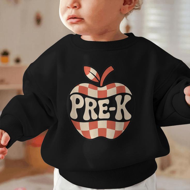 Back To School Retro Apple PRE-K Classroom Graphic Toddler Sweatshirt Back To School Retro Apple PRE-K Classroom Graphic Toddler Sweatshirt