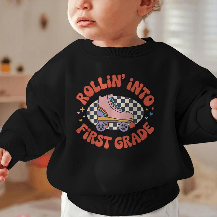 Back To School Rollin Into First Grade Girls Graphic Toddler Sweatshirt