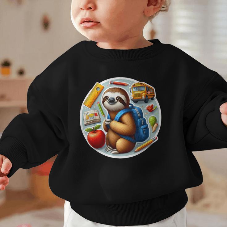 Back To School Sloth Boys Girls Student Kids Lover Child New Graphic Toddler Sweatshirt