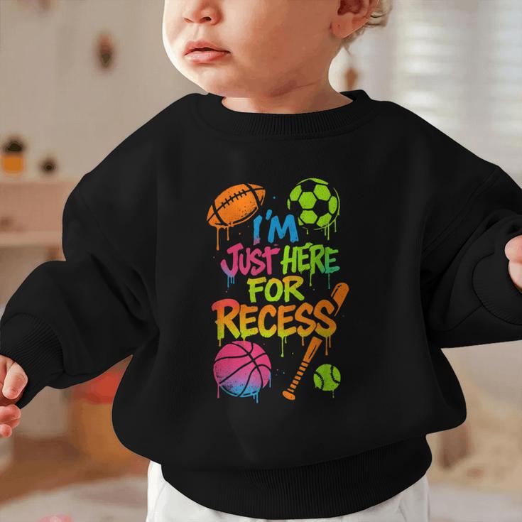 Back To School Sports Basketball Football Recess Graphic Toddler Sweatshirt Back To School Sports Basketball Football Recess Graphic Toddler Sweatshirt