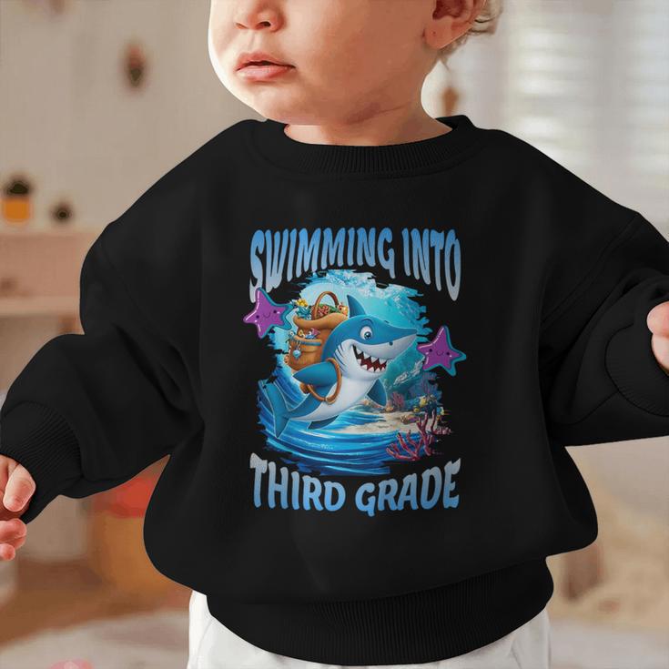 Back To School Third Grade Shark Graphic Toddler Sweatshirt Back To School Third Grade Shark Graphic Toddler Sweatshirt