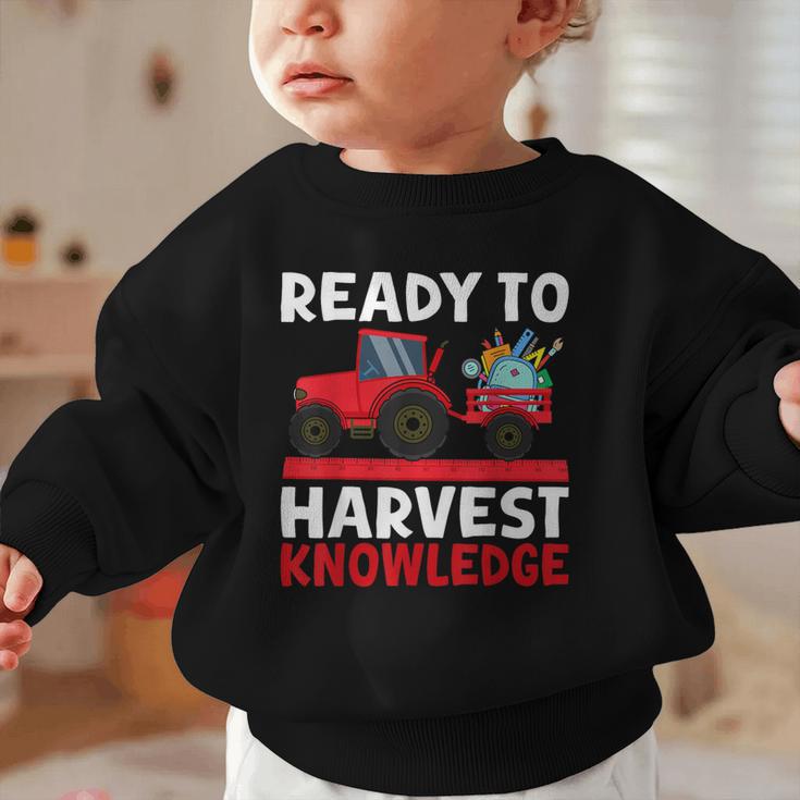 Back To School Tractor Farmer Boys First Day Of School Kids Graphic Toddler Sweatshirt