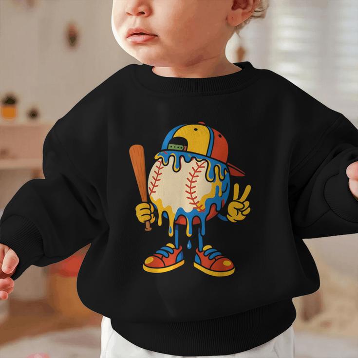 Baseball Ice Cream Drip Youth Back To School Baseball Stuff Graphic Toddler Sweatshirt Baseball Ice Cream Drip Youth Back To School Baseball Stuff Graphic Toddler Sweatshirt