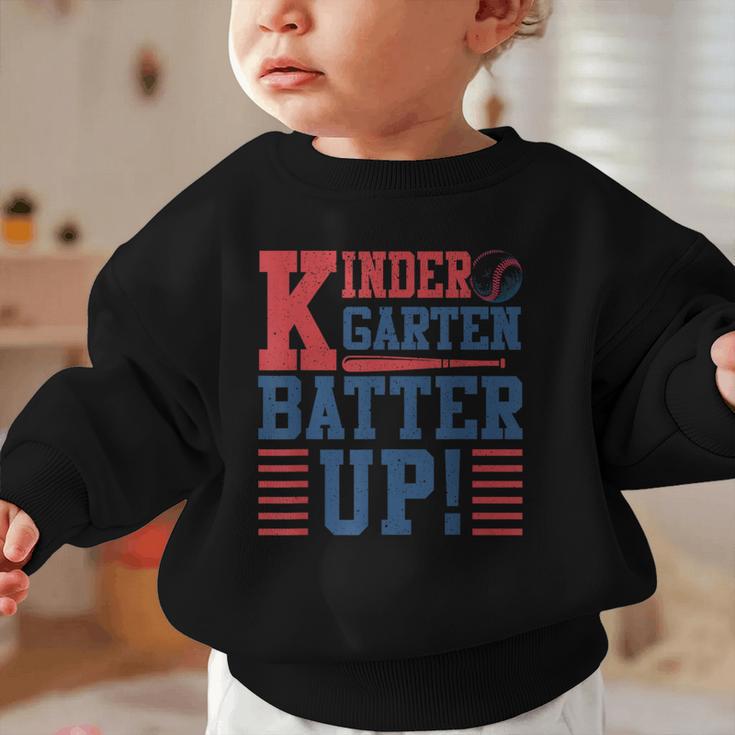 Baseball Kindergarten Back To School Kindergarten Batter Up Graphic Toddler Sweatshirt