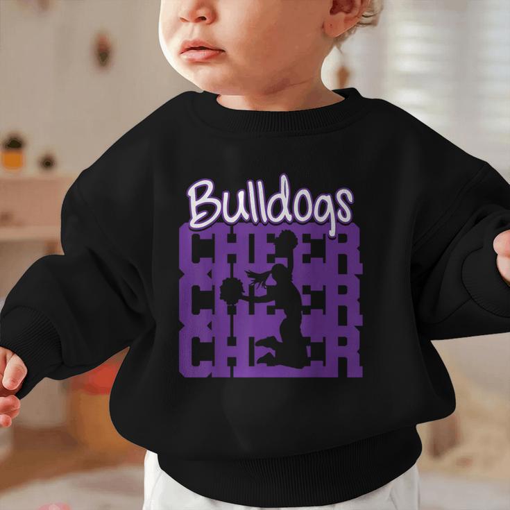 Bulldogs Cheer Back To School Cheerleading Spirit P Graphic Toddler Sweatshirt Bulldogs Cheer Back To School Cheerleading Spirit P Graphic Toddler Sweatshirt