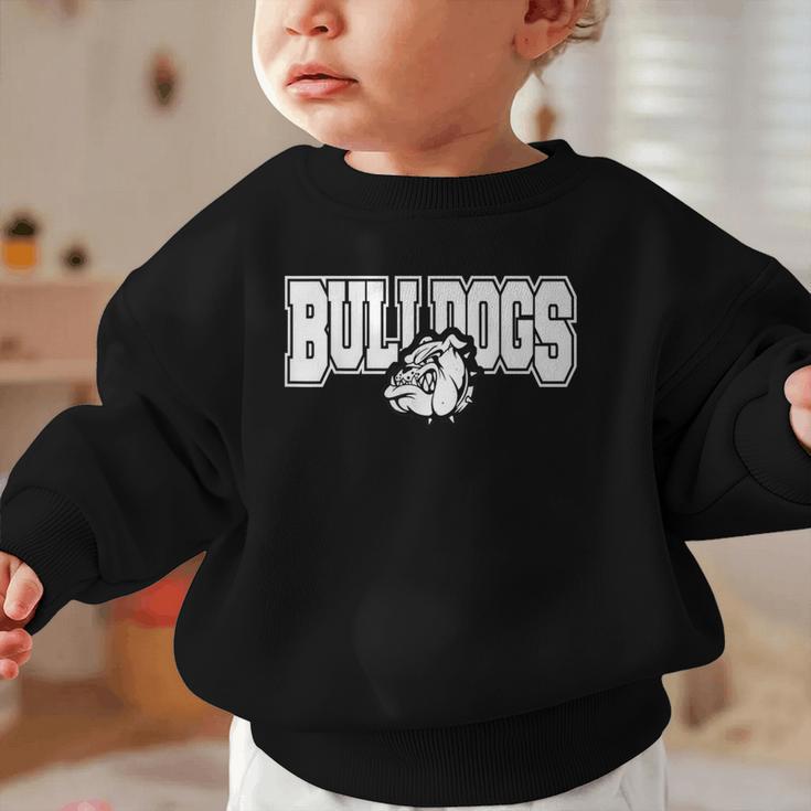 Bulldogs High School Spirit Fan Team Bulldog Back To School Graphic Toddler Sweatshirt