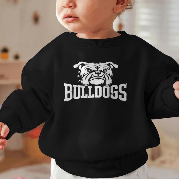 Bulldogs Mascot Back To School Team Spirit Graphic Toddler Sweatshirt Bulldogs Mascot Back To School Team Spirit Graphic Toddler Sweatshirt