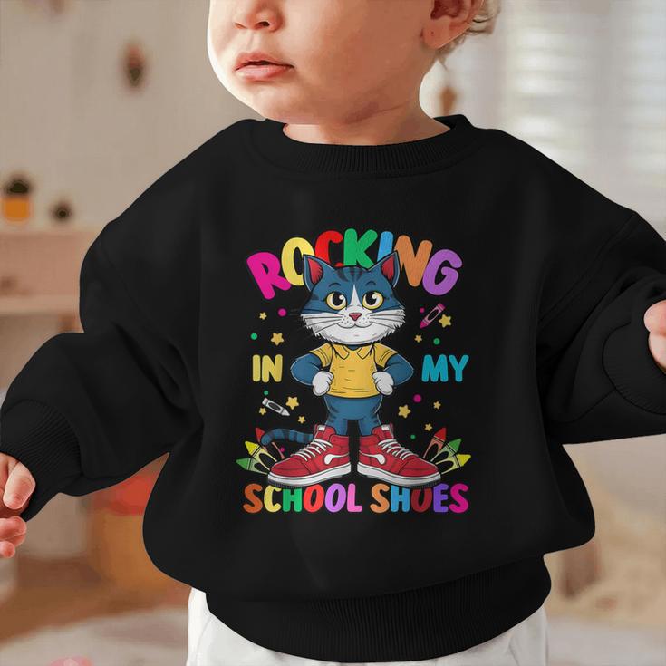 Cat Rocking In My School Shoes Back To School Kids Tee Graphic Toddler Sweatshirt Cat Rocking In My School Shoes Back To School Kids Tee Graphic Toddler Sweatshirt