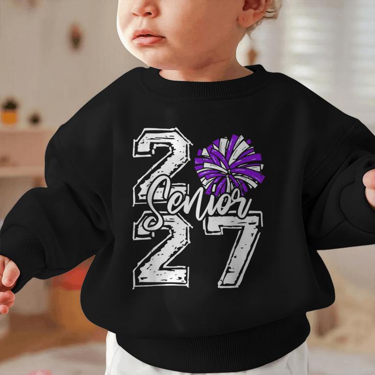 Class Of 2027 Cheer Purple Senior 2027 Back To School Graphic Toddler Sweatshirt Class Of 2027 Cheer Purple Senior 2027 Back To School Graphic Toddler Sweatshirt