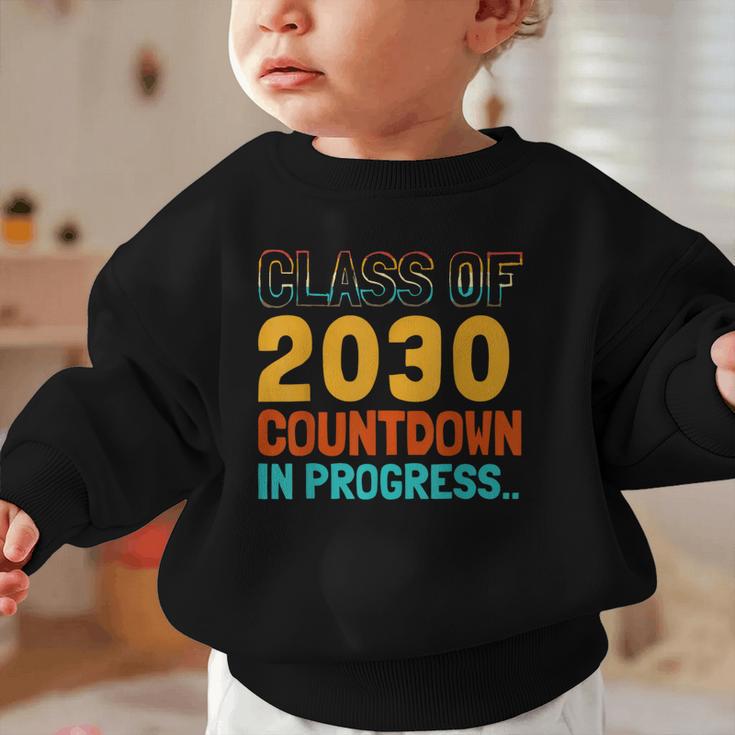 Class Of 2030 Countdown In Progress Fun Back To School Retro Graphic Toddler Sweatshirt Class Of 2030 Countdown In Progress Fun Back To School Retro Graphic Toddler Sweatshirt