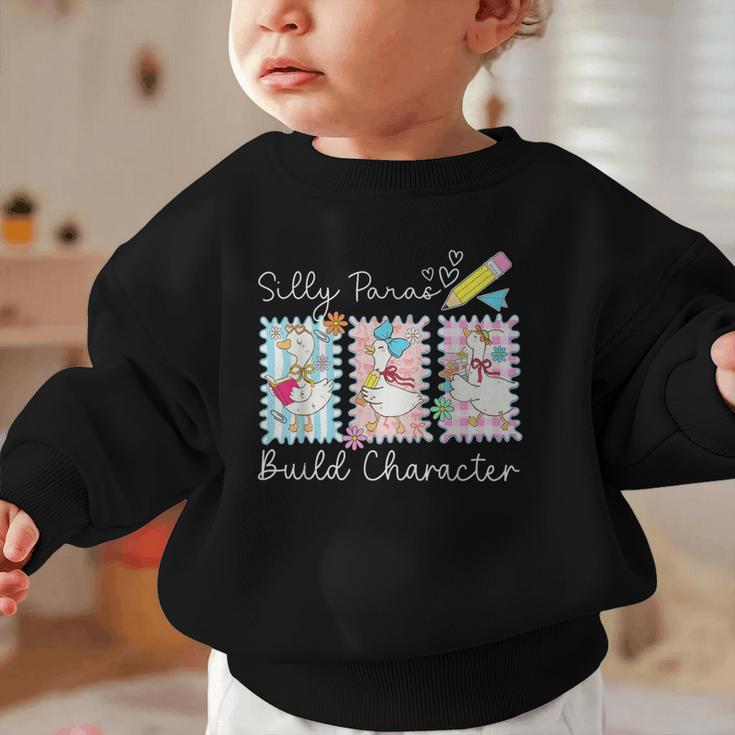 Coquette Back To School Silly Paras Build Character Graphic Toddler Sweatshirt Coquette Back To School Silly Paras Build Character Graphic Toddler Sweatshirt