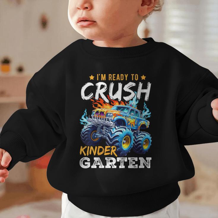 Crush Kindergarten Monster Truck Back To School Boys Graphic Toddler Sweatshirt