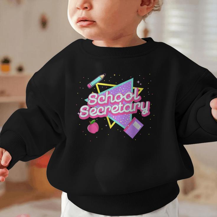 Cute School Secretary Shirt 80's 90's Back To School Graphic Toddler Sweatshirt Cute School Secretary Shirt 80's 90's Back To School Graphic Toddler Sweatshirt