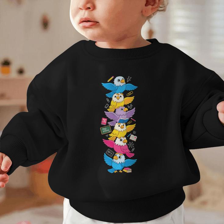 Eagle Colorful Rainbow Back To School Kids Boys Girls Graphic Toddler Sweatshirt