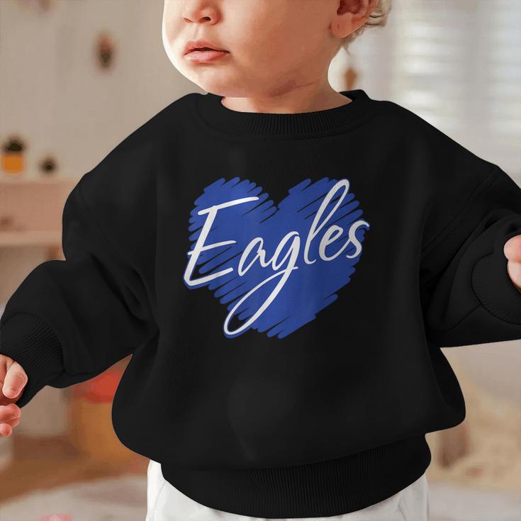 Eagles Heart Back To School Spirit B Graphic Toddler Sweatshirt