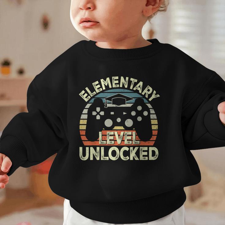 Elementary Level Unlocked Video Game Back To School Boys Graphic Toddler Sweatshirt Elementary Level Unlocked Video Game Back To School Boys Graphic Toddler Sweatshirt
