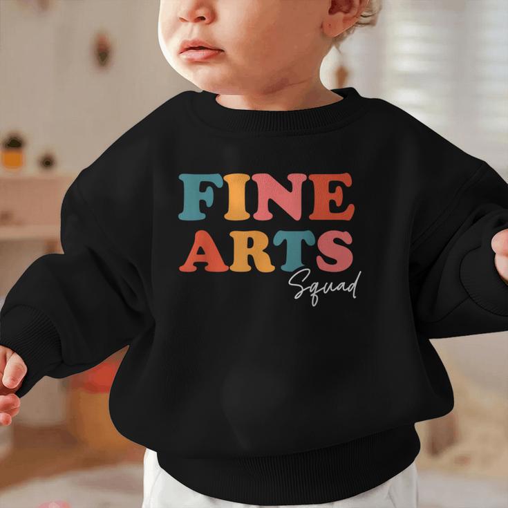 Fine Arts Squad Boho Cute Back To School Fine Arts Graphic Toddler Sweatshirt