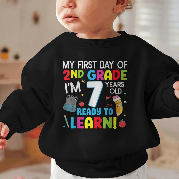 My First Day Of 2nd Grade Back To School 2nd Grade Girls Boy Graphic Toddler Sweatshirt