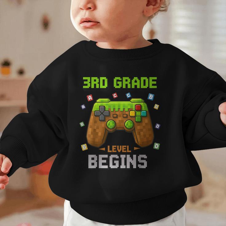 First Day Of 3rd Grade Level Begins Back To School Boy Graphic Toddler Sweatshirt