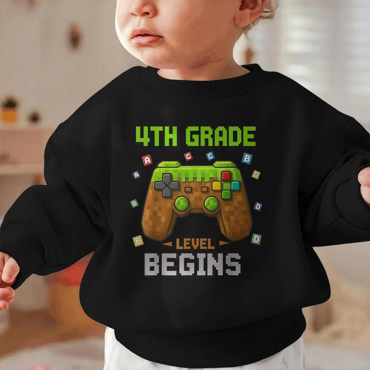 First Day Of 4th Grade Level Begins Back To School Boy Graphic Toddler Sweatshirt First Day Of 4th Grade Level Begins Back To School Boy Graphic Toddler Sweatshirt